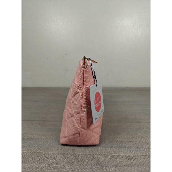 Tartan + Twine Pink Quilted Clutch Travel Organizer Makeup Bag NEW - Picture 4 of 8